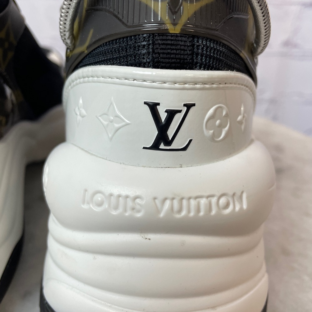 Louis Vuitton Black, White & Brown Women's Runner Sneakers - Picture 12 of 15